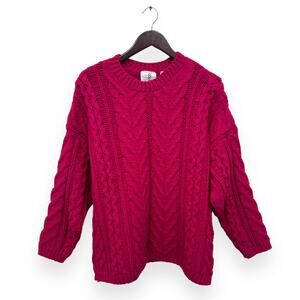 Collusion ASOS Sweater Cable Knit Chunky Fuschia Size 6